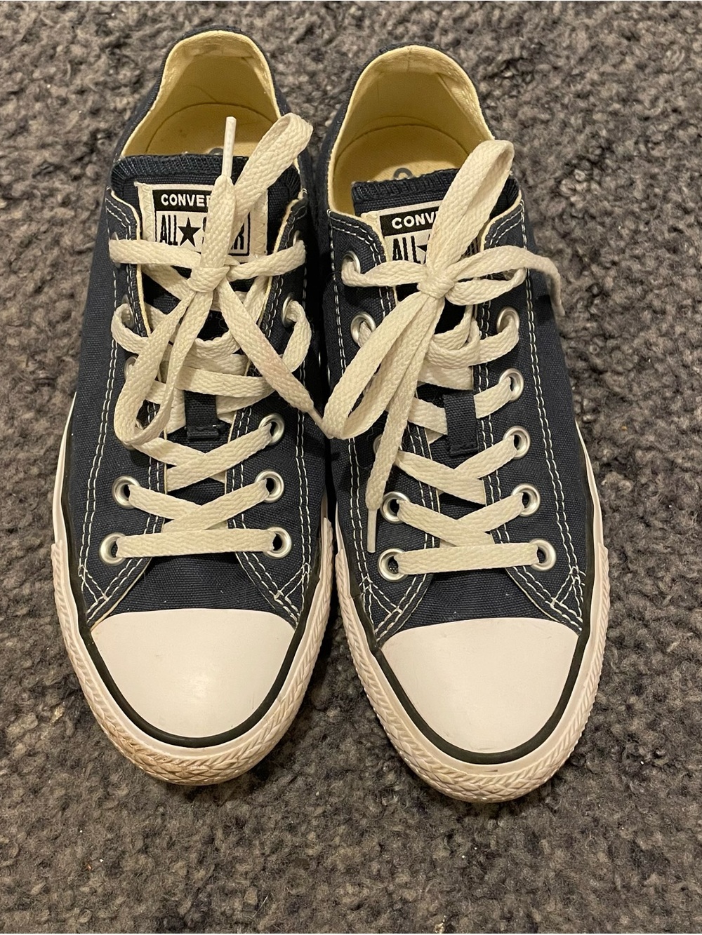 Converse All Star Low Top Sneakers y2k Navy Blue Women’s Size 8 Men’s Size 6